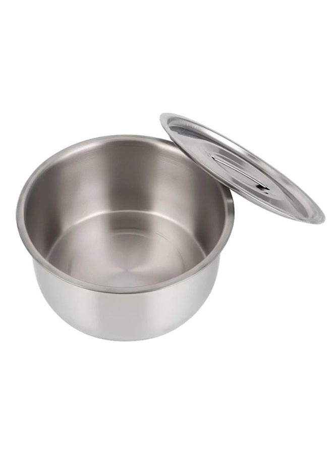 هابي هوم مجموعة أواني طبخ ثلاث قطع من الستانلس ستيل – أوعية خلط متعددة الاستخدام بحجم 16 سم، 18 سم و20 سم، وعاء بخاري للمأكولات البحرية مع غطاء – أواني منزلية احترافية للطهي، الخلط، التقديم، التتبيل، التخزين، مقاومة للصدأ، سهلة التنظيف، مع تصميم مستقر وآمن للاستخدام اليومي - Image 4